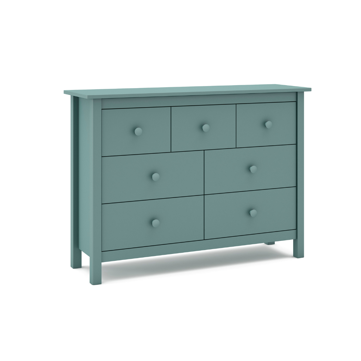 Commode 4 + 3 tiroirs - CAMILLE vert, CALICOSY