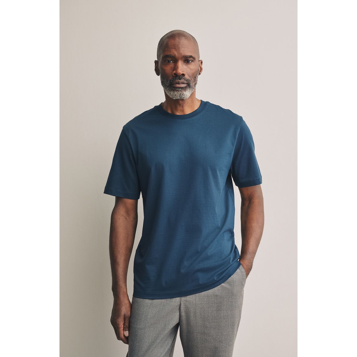 T-shirt ras du cou lot de 3 blanc/marine/pierre, NEXT