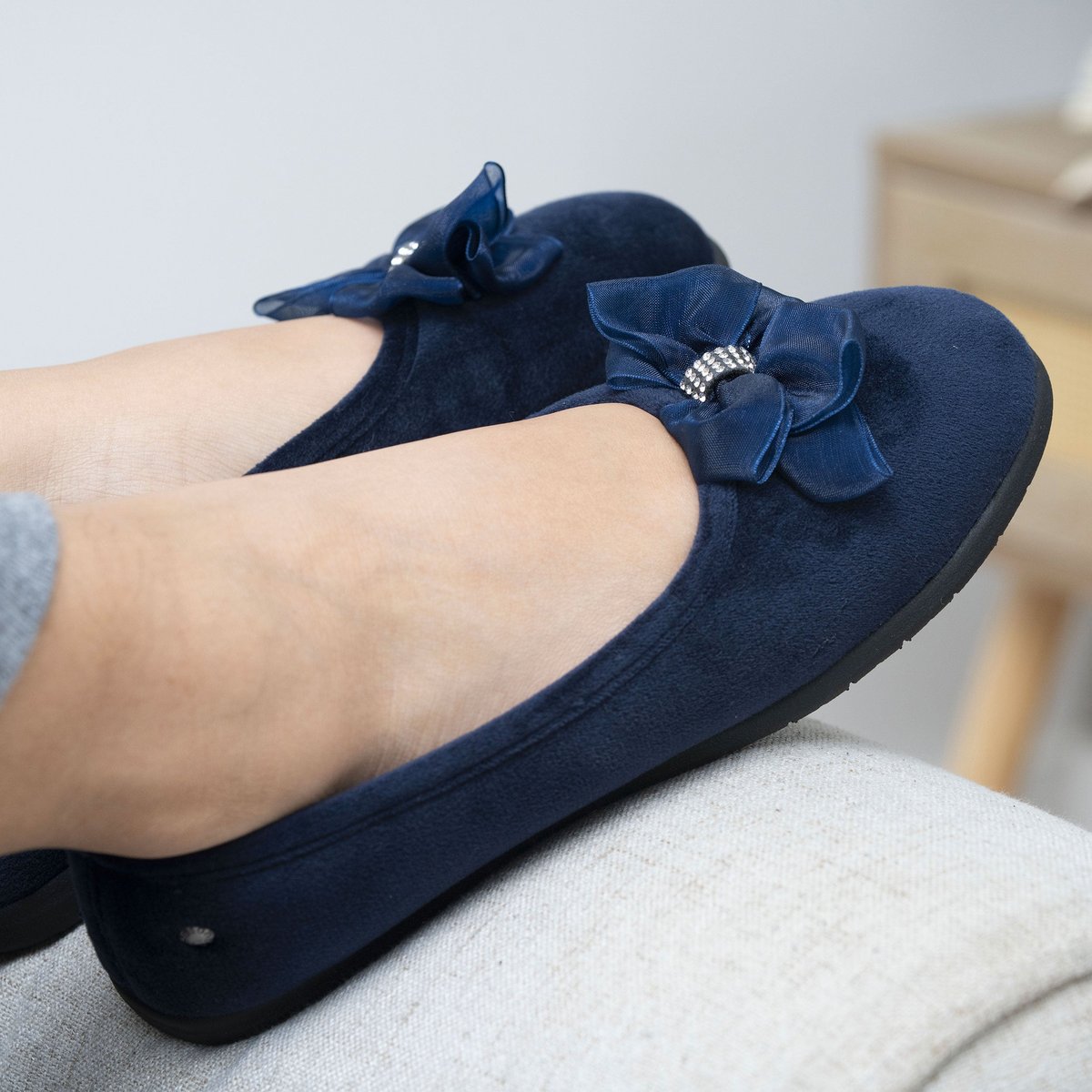 Chaussons Ballerines bleu marine, ISOTONER
