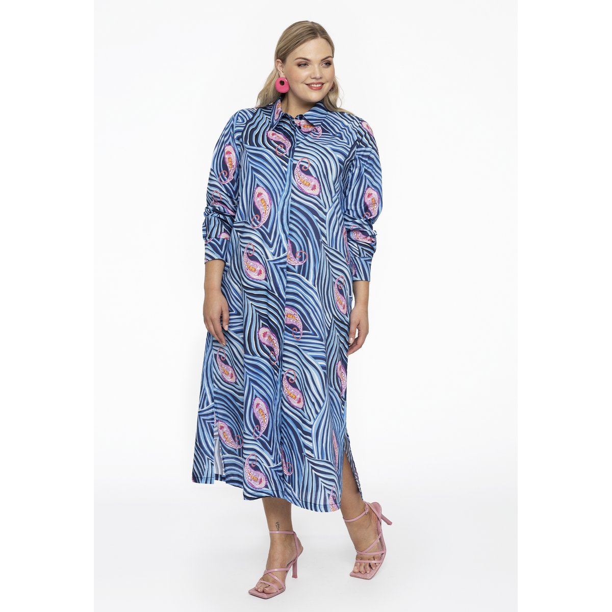 Chemise imprimée paisley bleu, YOEK