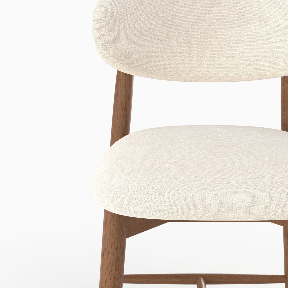 Chaise de bar Yuna tissu - YUNA beige, MAISON PAVANE