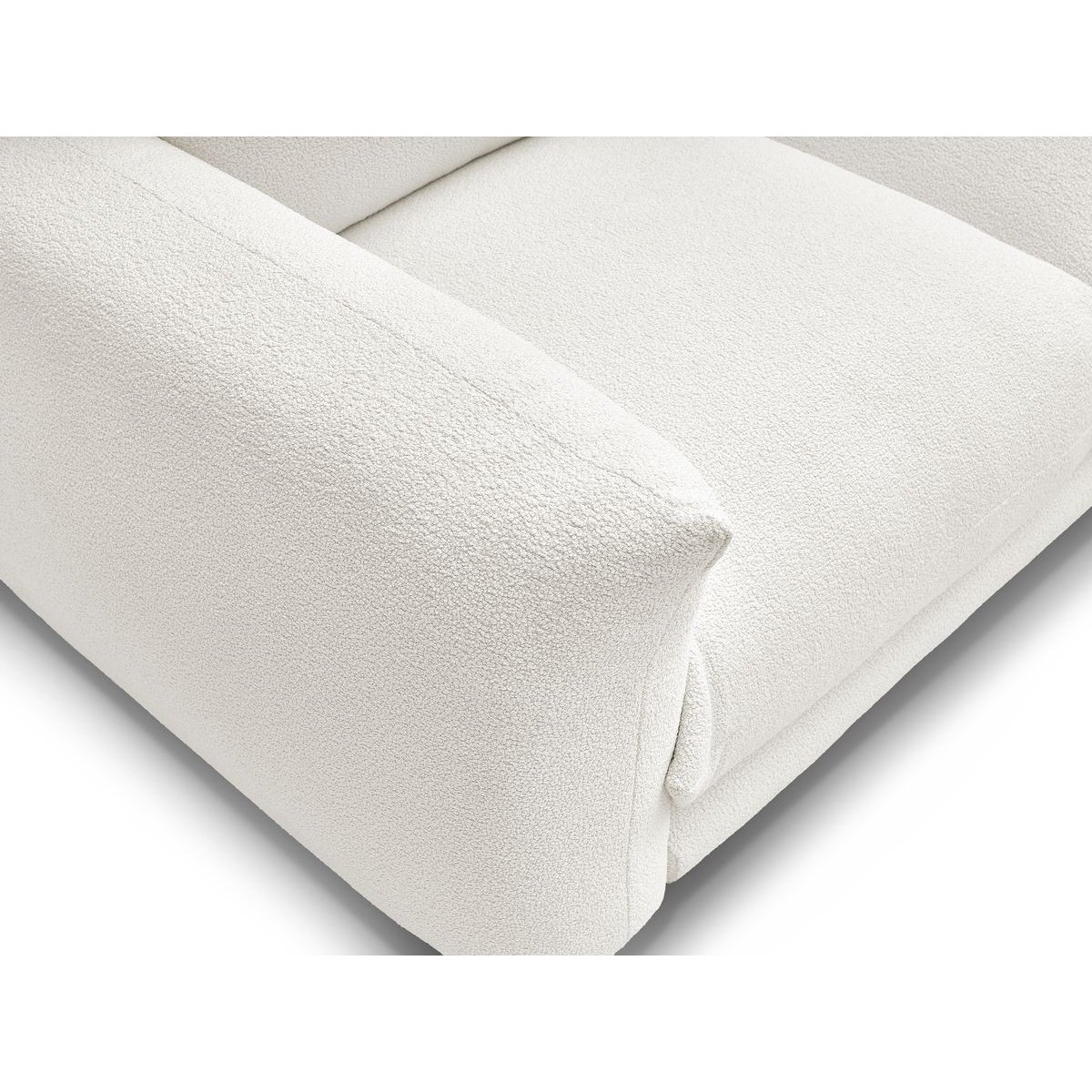 Fauteuil tissu bouclette, ERNEST blanc, BOBOCHIC