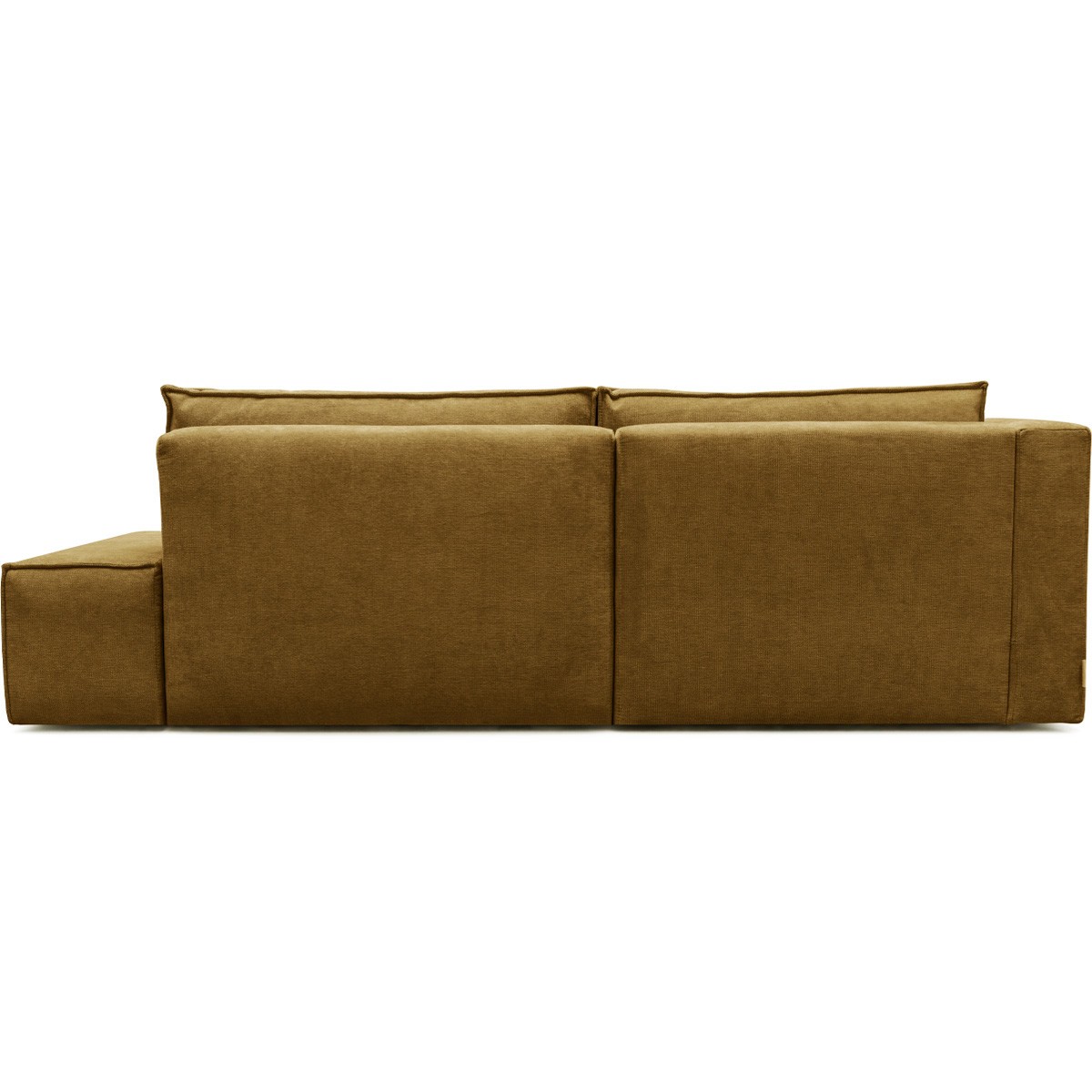Canapé d'angle à gauche convertible 3 places en tissu chenille - BARANI bronze, HOMIFAB