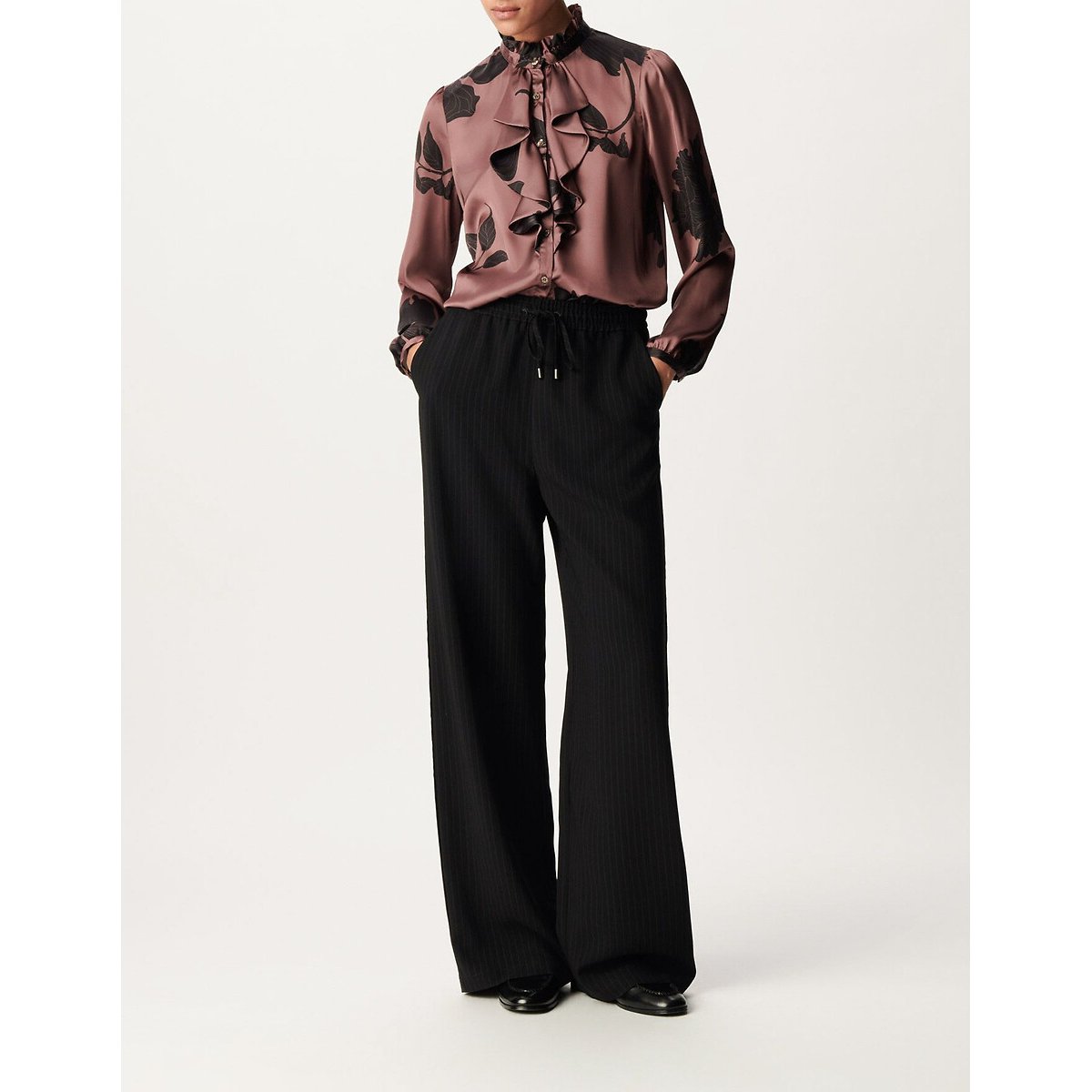 Blusa de manga comprida com estampado floral caramelo, IKKS