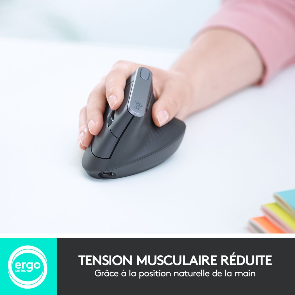 Souris sans fil MX Vertical noir, LOGITECH