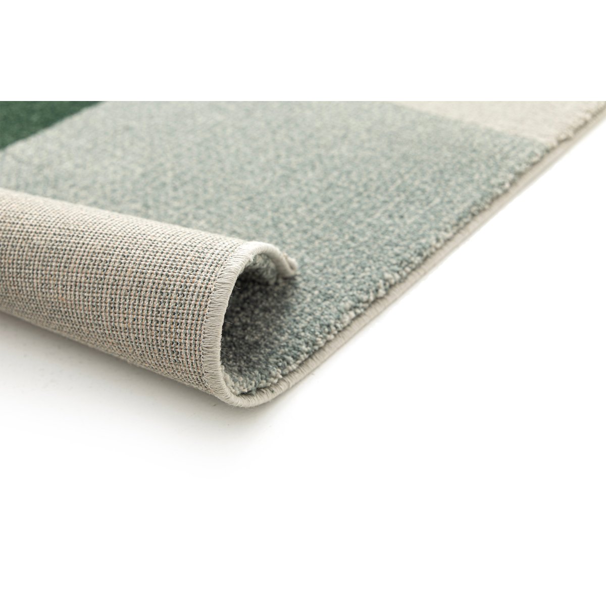 Tapis design en fibres recyclées HARRIS vert naturel, AFK LIVING