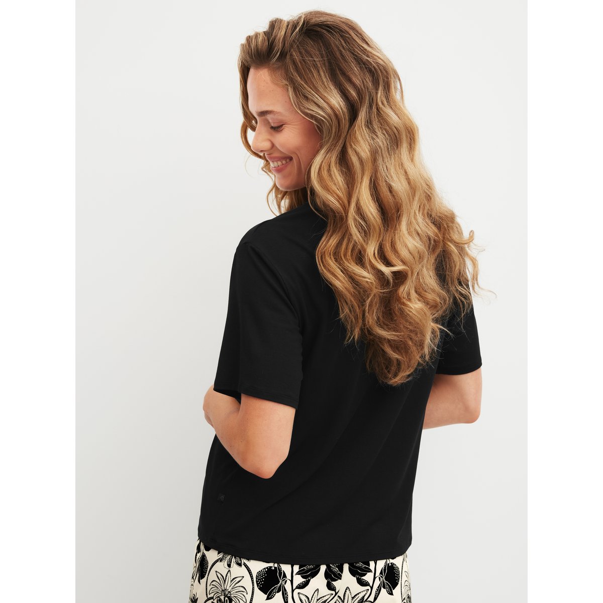 T-shirt à manches courtes manches courtes Modal FAVOURITES LAYERING noir, CALIDA