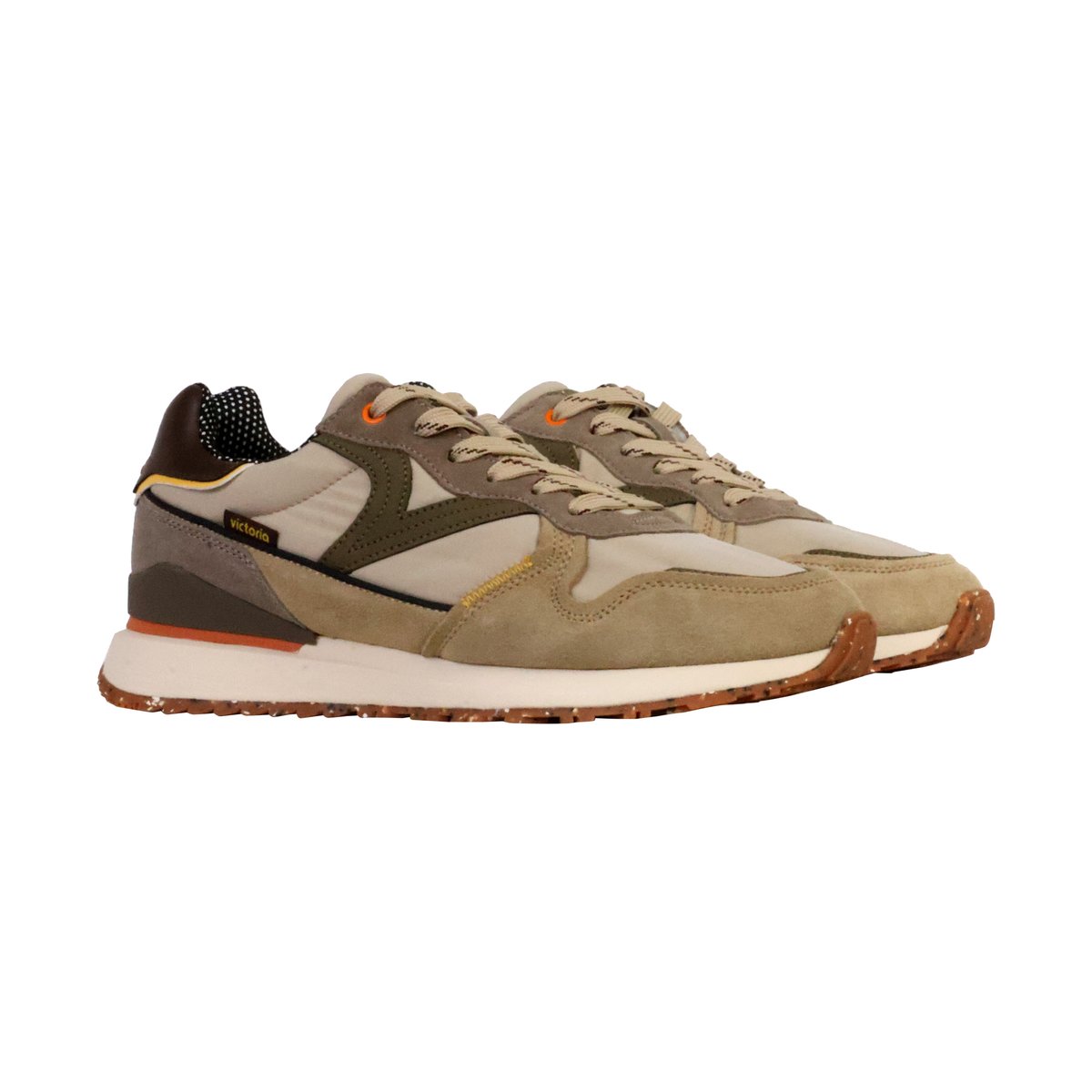Basket Basse Cuir taupe, VICTORIA