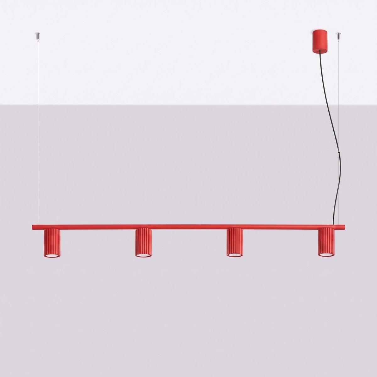 Lustre Aluminium Rouge GU10 4 Karbon rouge, EDEN