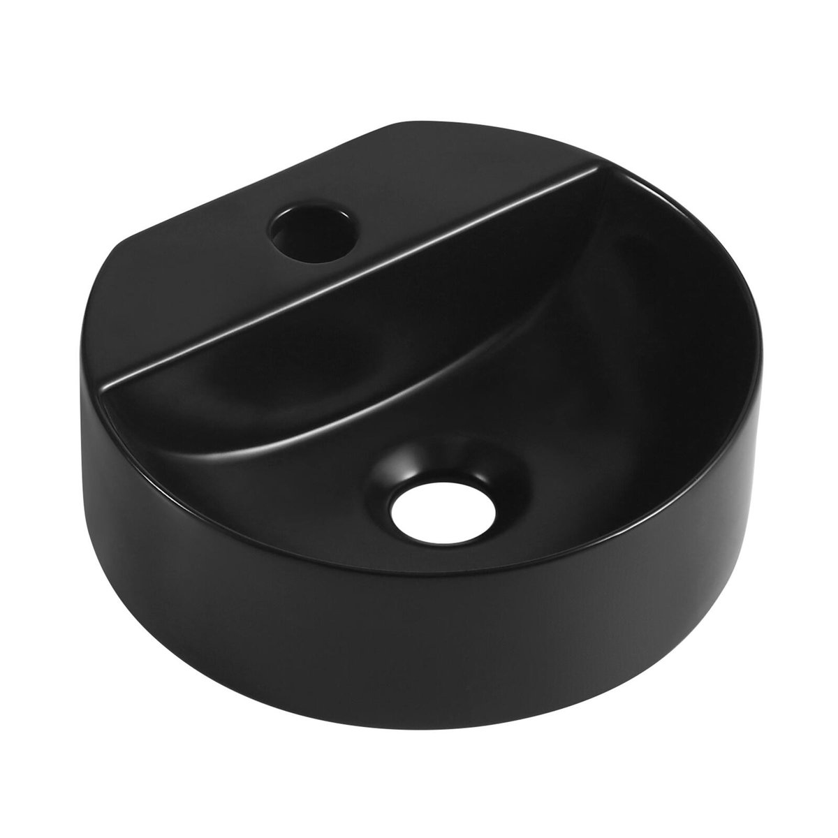 Vasque lave-mains suspendue ronde ROLLO noir, MOB IN