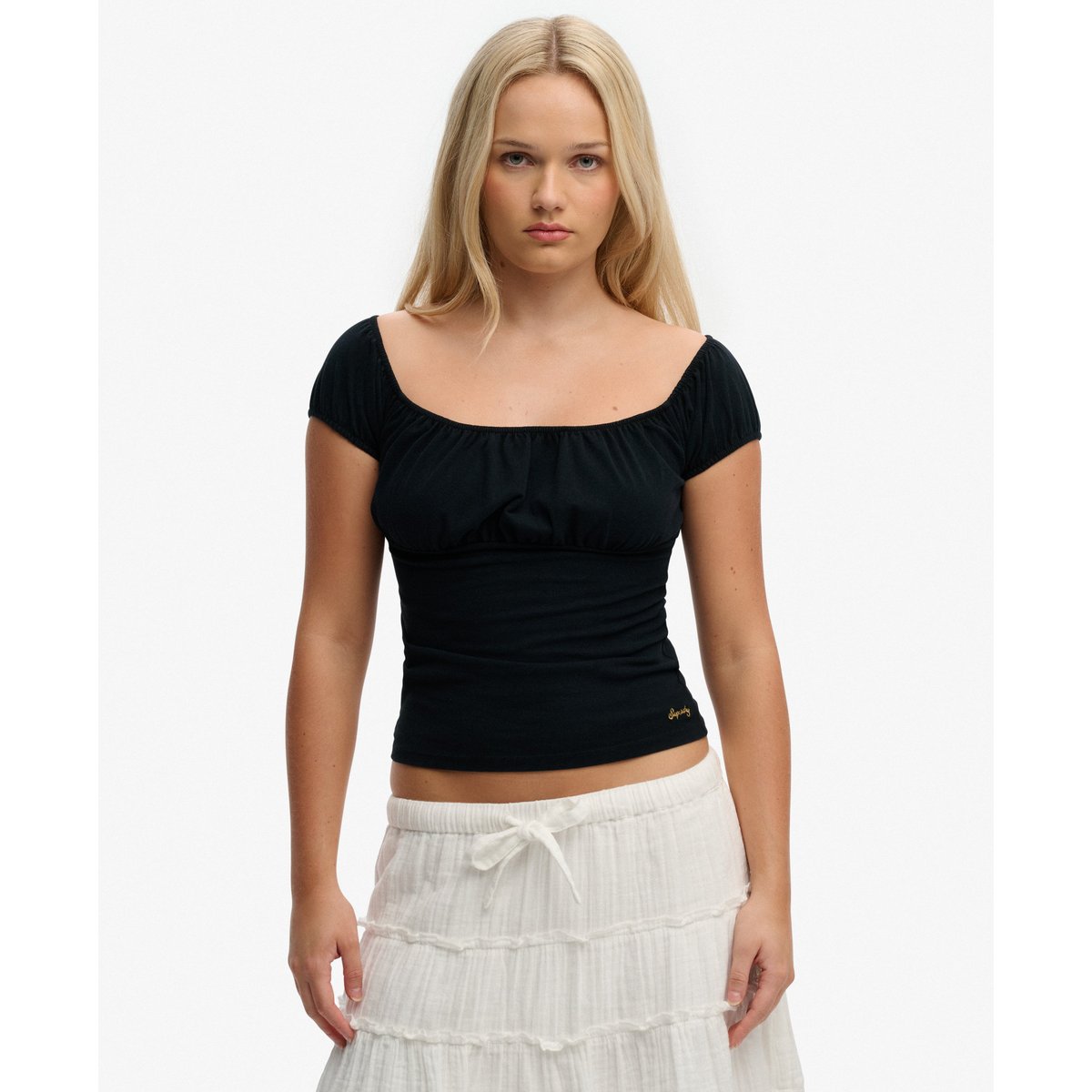 Top Froncé Athletic Essentials noir, SUPERDRY