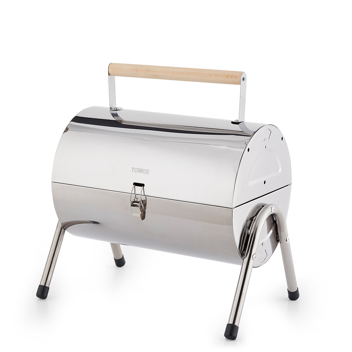 Portable Barrel Grill silver-coloured, TOWER
