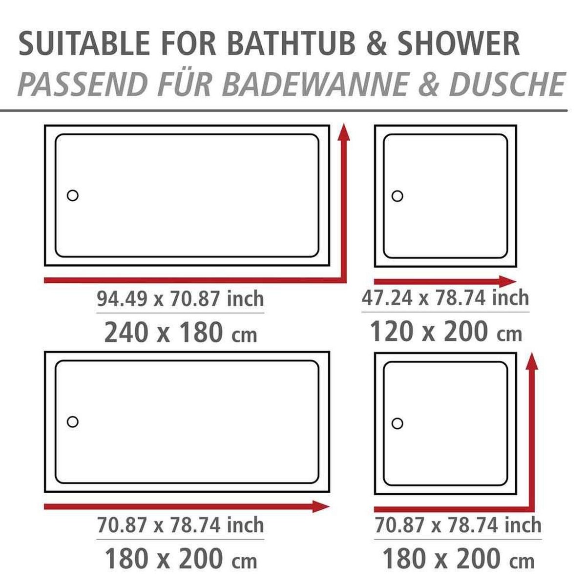 Rideau de douche en polyester recyclé à motifs animaux marins bleu, WENKO