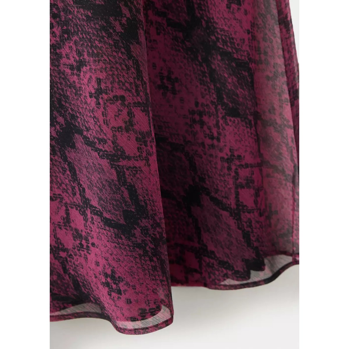 Robe à manches évasées imprimé animal rose, MANGO