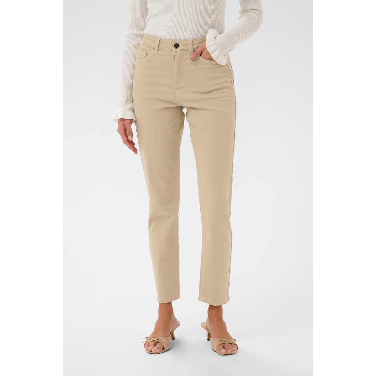 Jeans beige feather gray, KAFFE