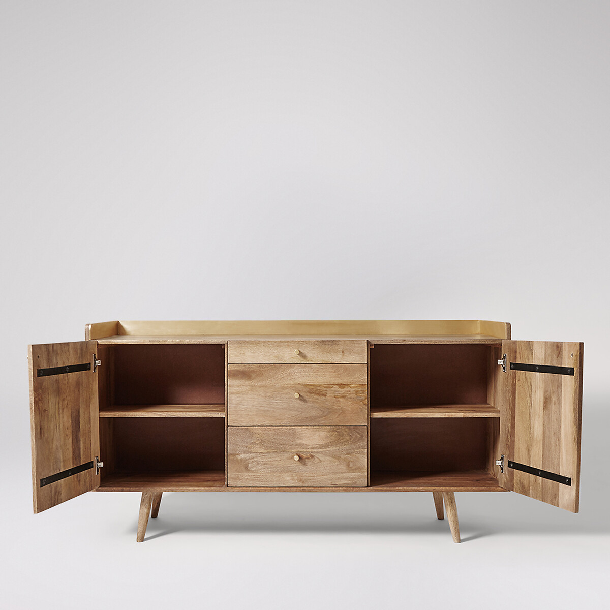 Fresco Mango Wood 2 Door 3 Drawer Sideboard light wood, SWOON