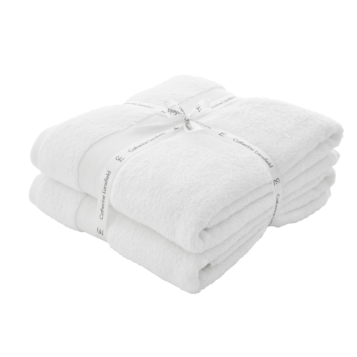 Anti-Bacterial Cotton Bath Sheet Pair white, CATHERINE LANSFIELD