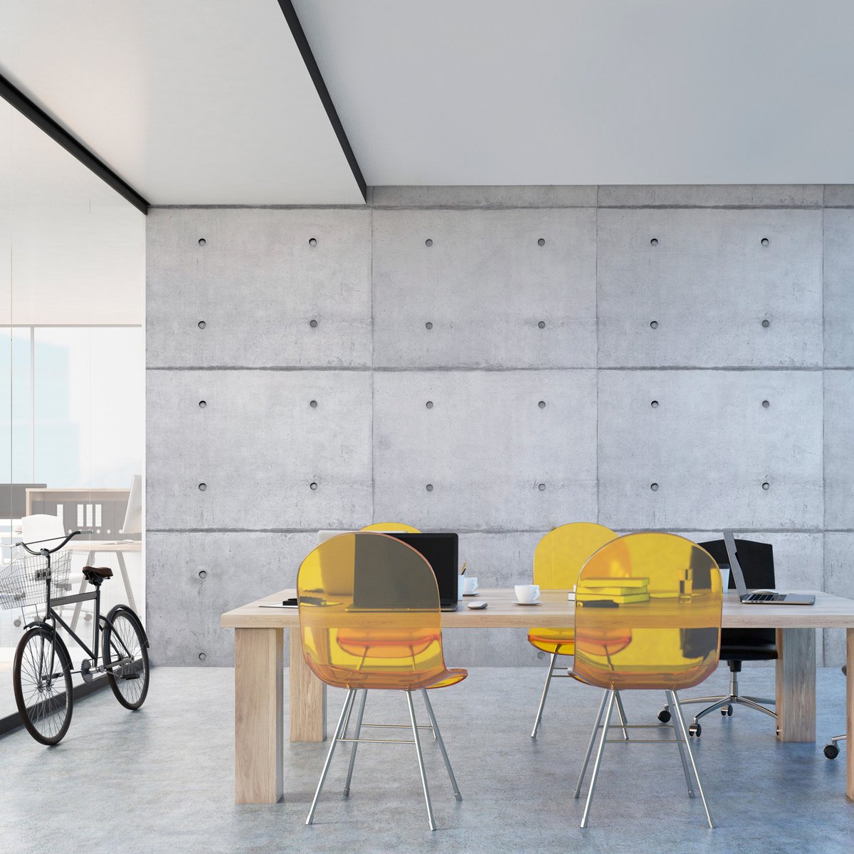 Papier peint panoramique LOFT BÉTON gris, LE PAPIERS DE NINON