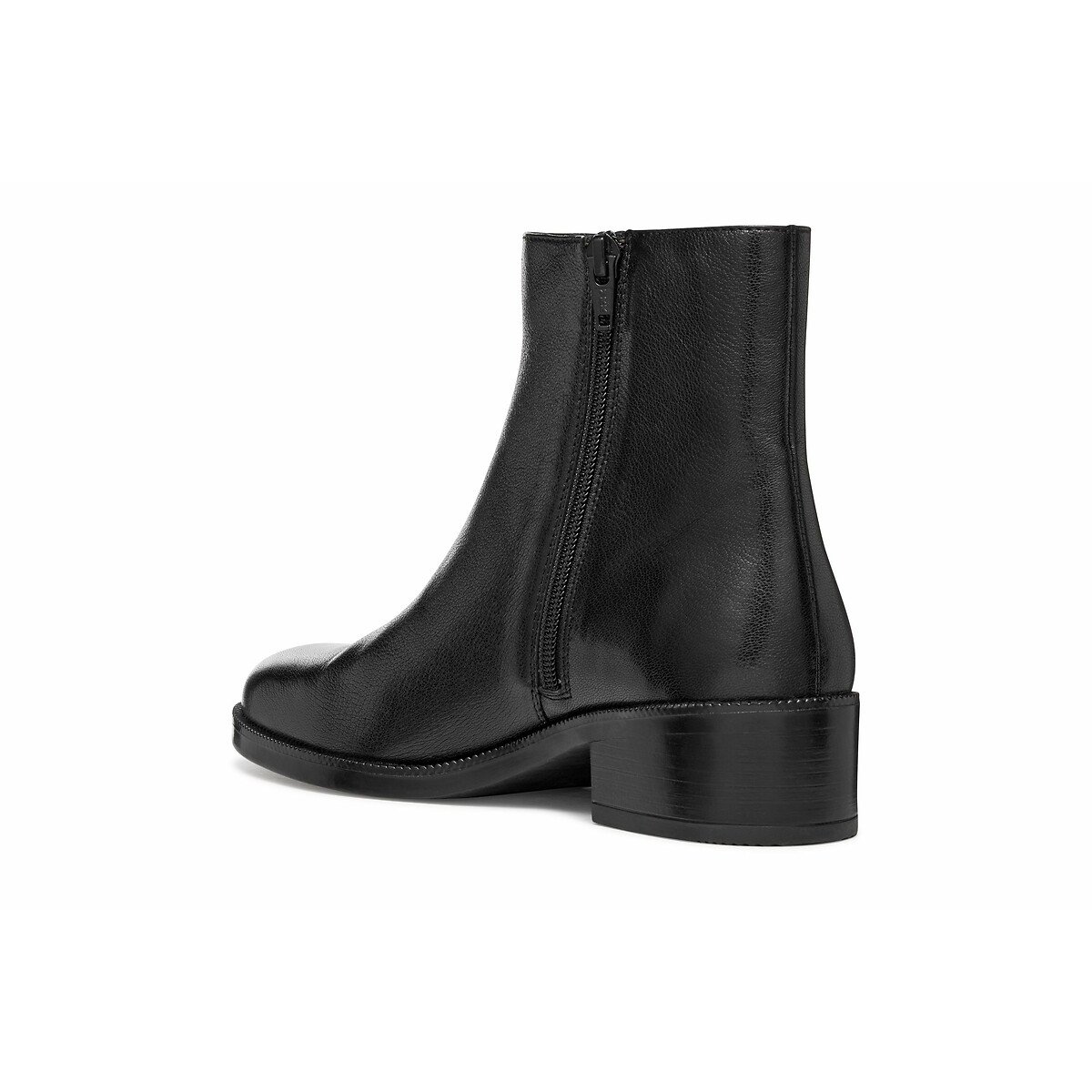 Camexia Breathable Ankle Boots in Leather with Zip Fastening black, GEOX