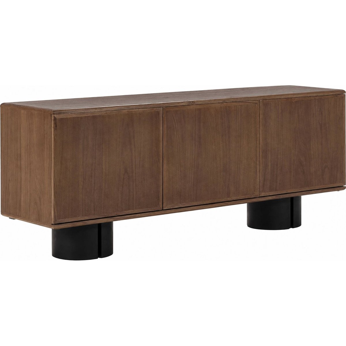Buffet en bois d'orme massif noyer et noir, RECOLLECTION