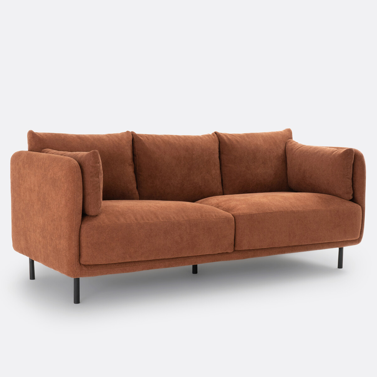 Canapé droit, 3 ou 4 places, en tissu texturé, VICTOR ecureuil, LA REDOUTE INTERIEURS