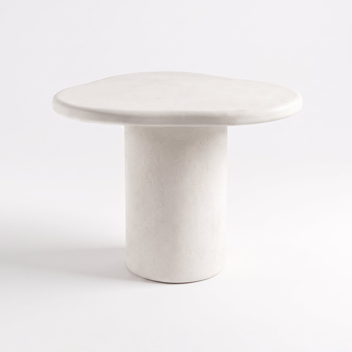 Table basse organique en fibre d'argile effet béton 60 cm - SYMI ecru, MAISON PAVANE