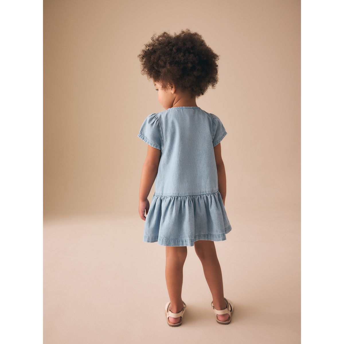 Robe en coton à manches courtes jena bleu, NEXT