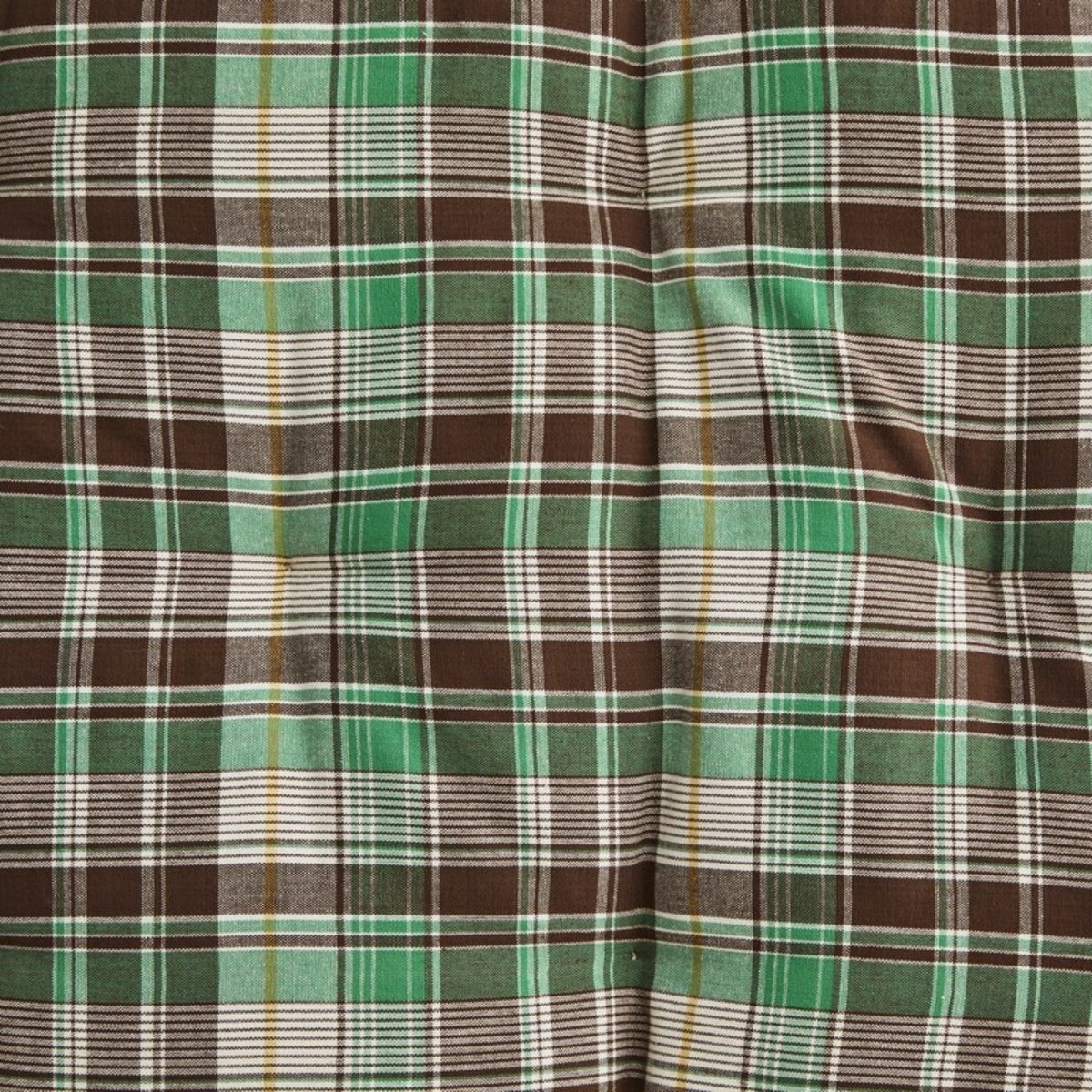 Matelas d'assise carreaux coton vert, MADAM STOLTZ