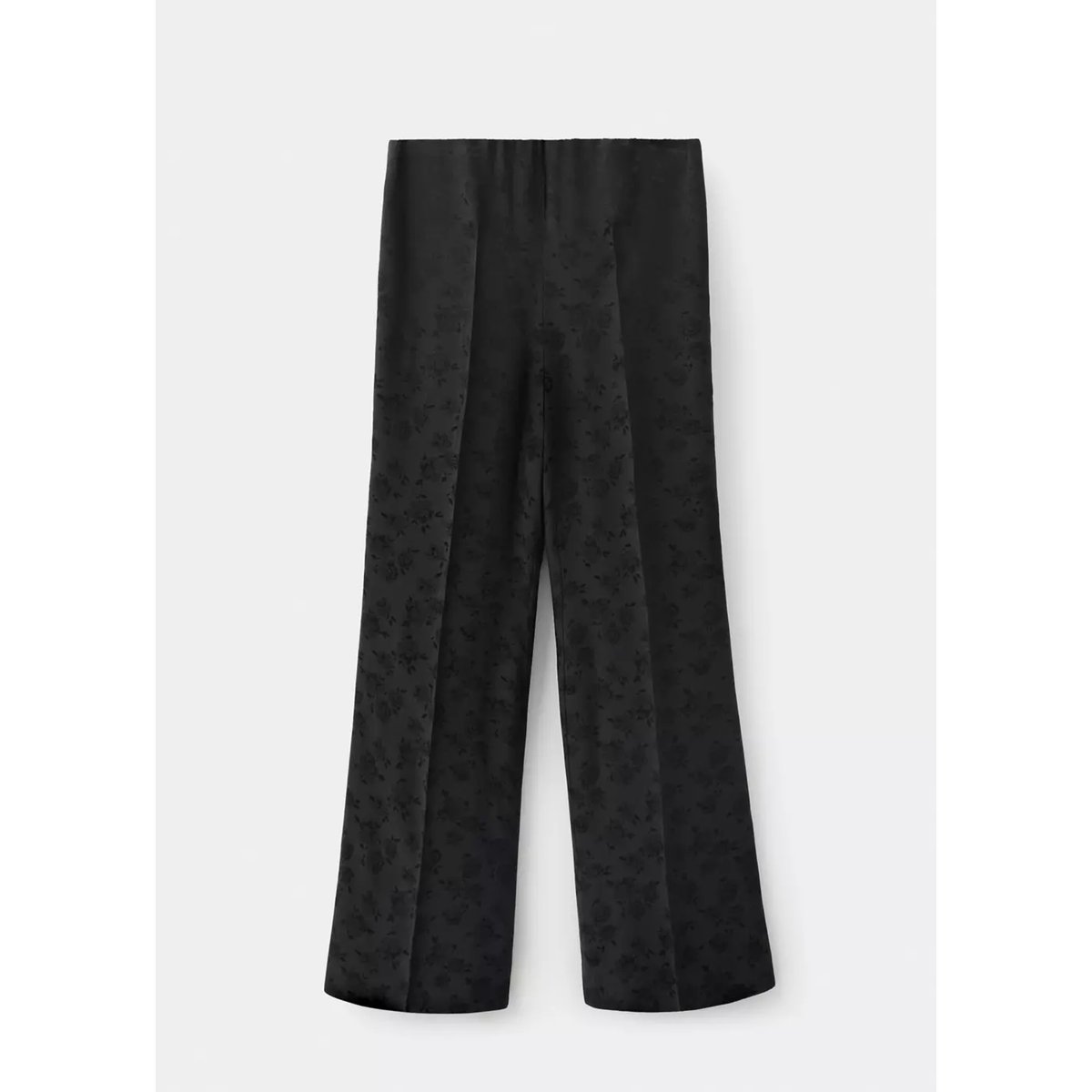Pantalon droit jacquard gris anthracite, MANGO