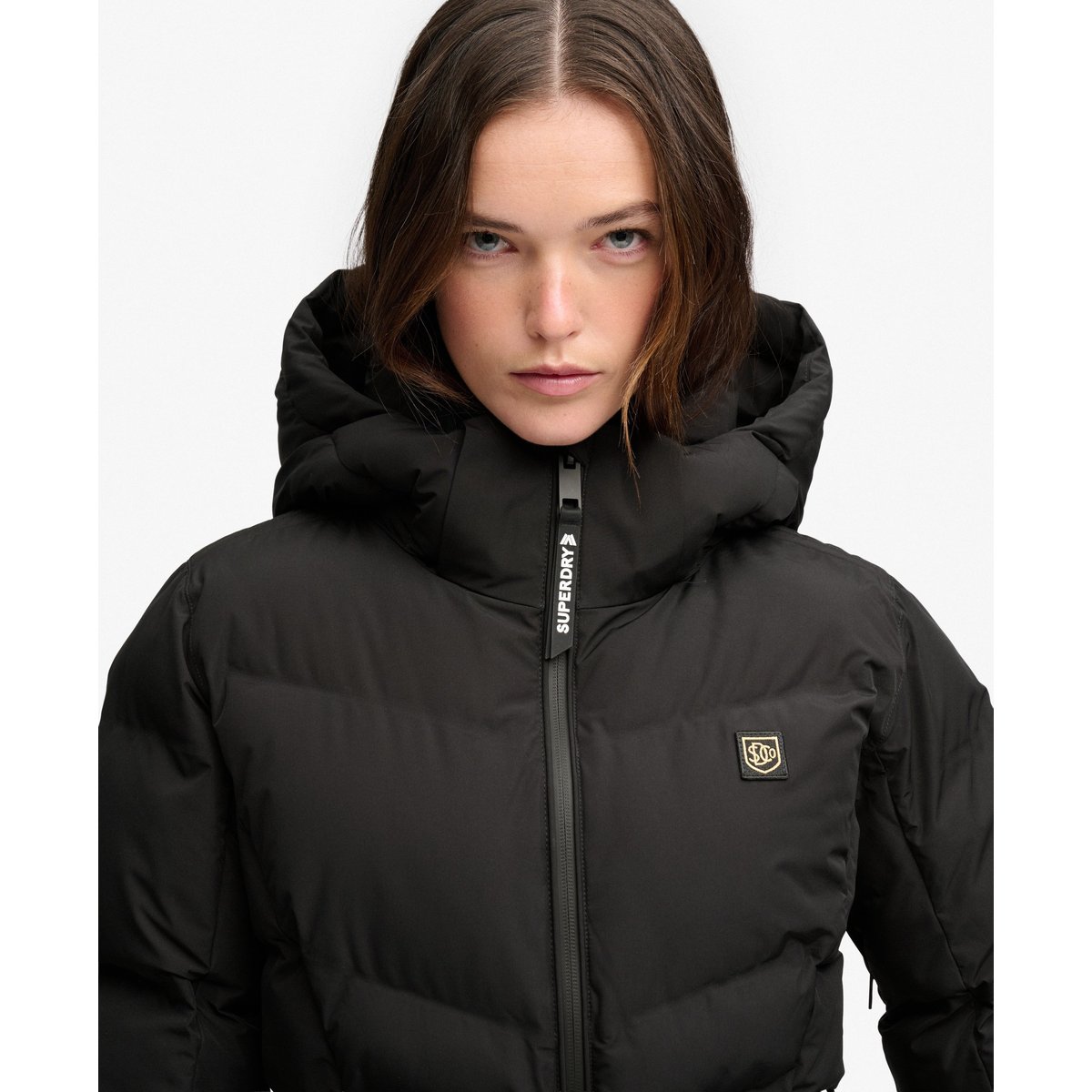Veste de Ski Matelassée Luxe Coupe Ajustée noir, SUPERDRY