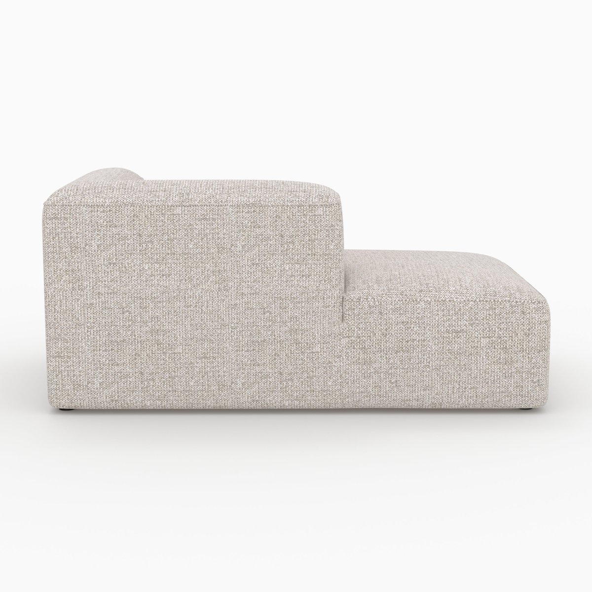Méridienne d'angle à gauche pour canapé modulable en tissu - HESTIA beige, MAISON PAVANE