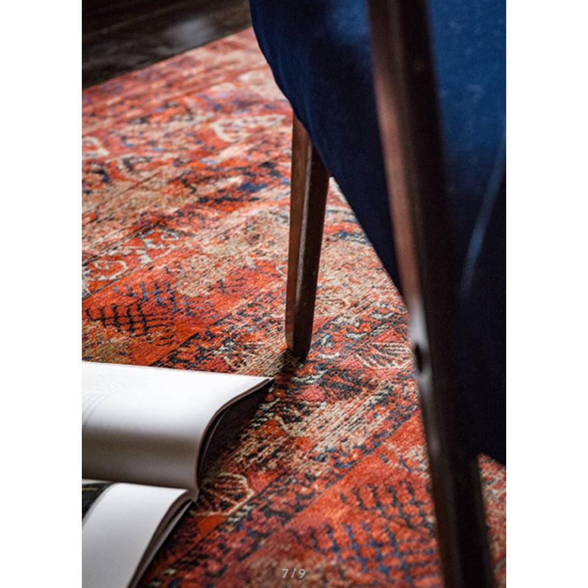 Tapis salon et chambre coton style antique 7-8-2 rouge, NOVATREND