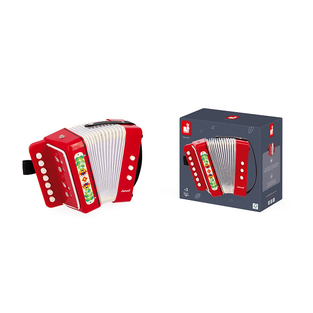 Accordéon Gioia rouge, blanc, JANOD