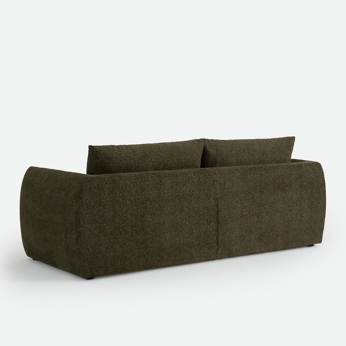 Canapé droit, 3 ou 4 places, en chenille chiné, EDITH kaki, LA REDOUTE INTERIEURS