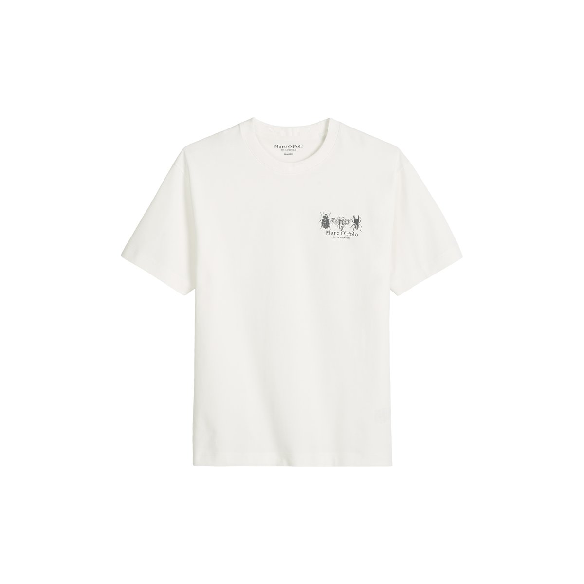 T-shirt loose avec impressions d'insectes sur les deux faces blanc naturel, MARC O'POLO