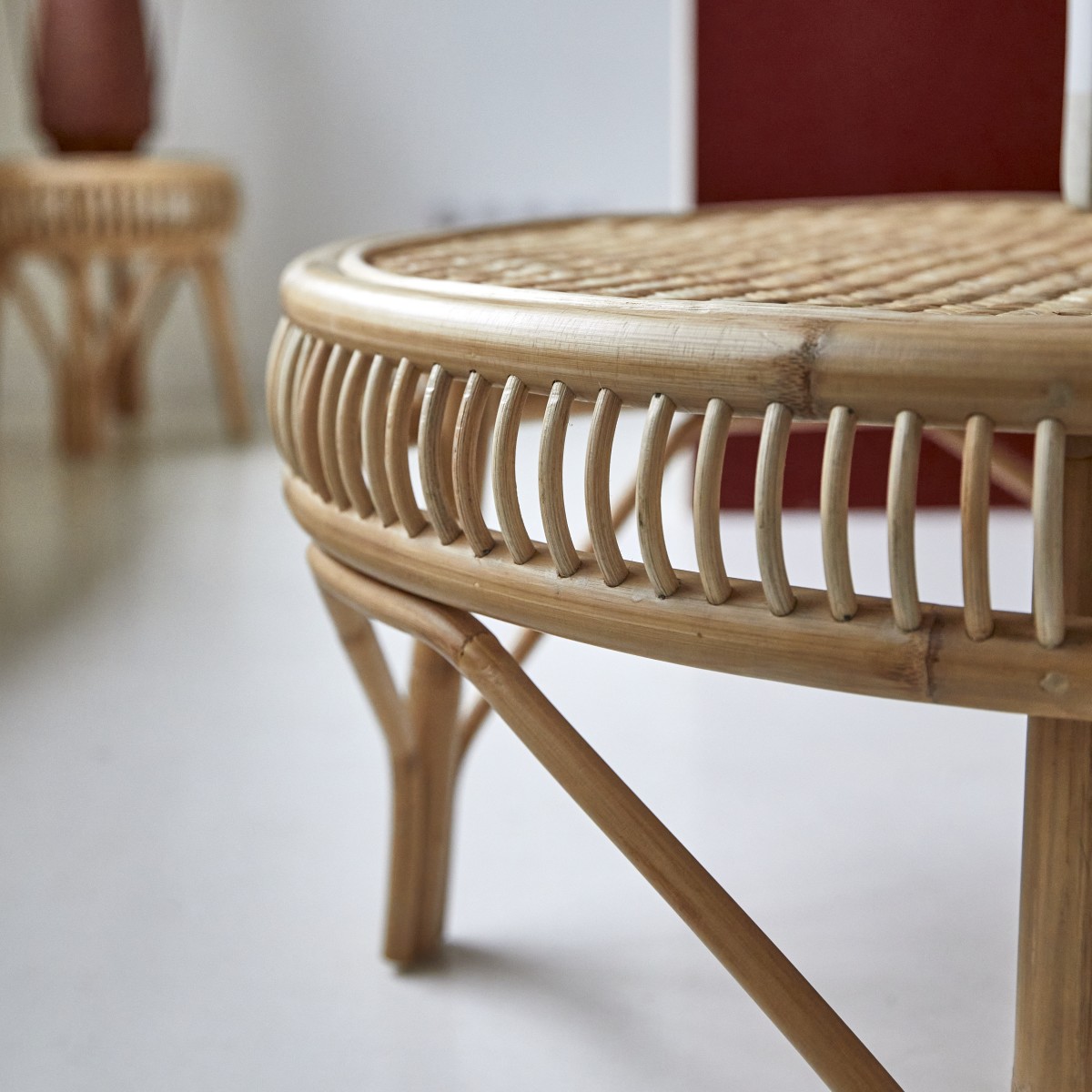 Table basse en Rotin, ZITA naturel, TIKAMOON