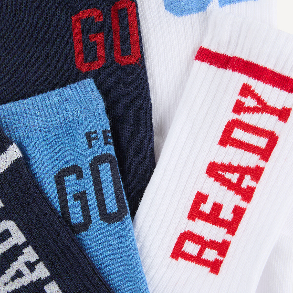 5er-Pack Socken, Campus-Motiv farblich sortiert, LA REDOUTE COLLECTIONS
