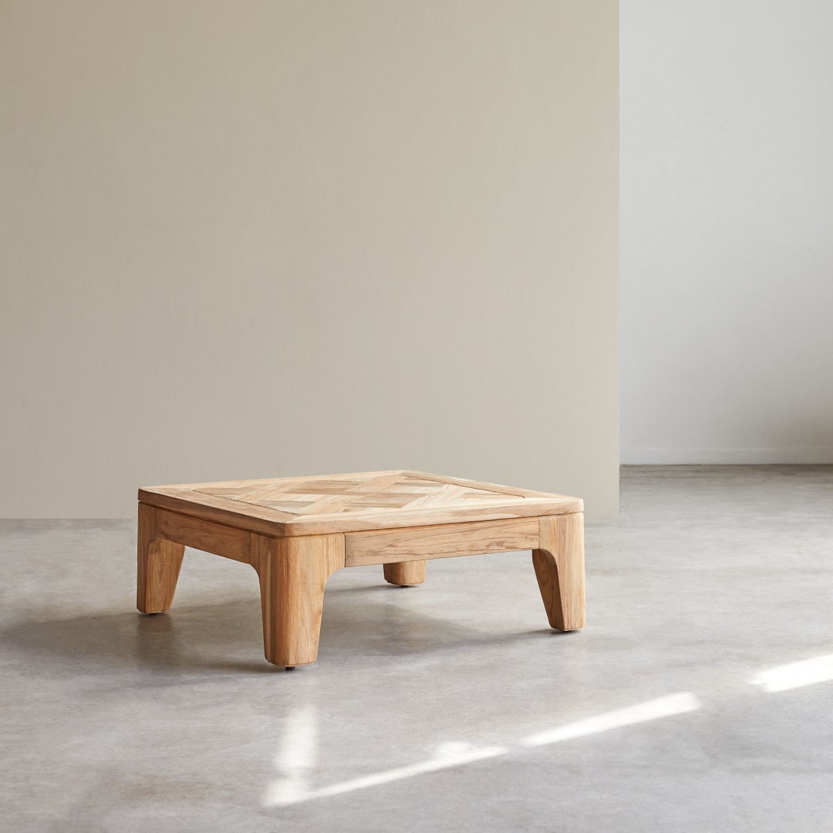Table basse en Teck massif, RUTH naturel, TIKAMOON