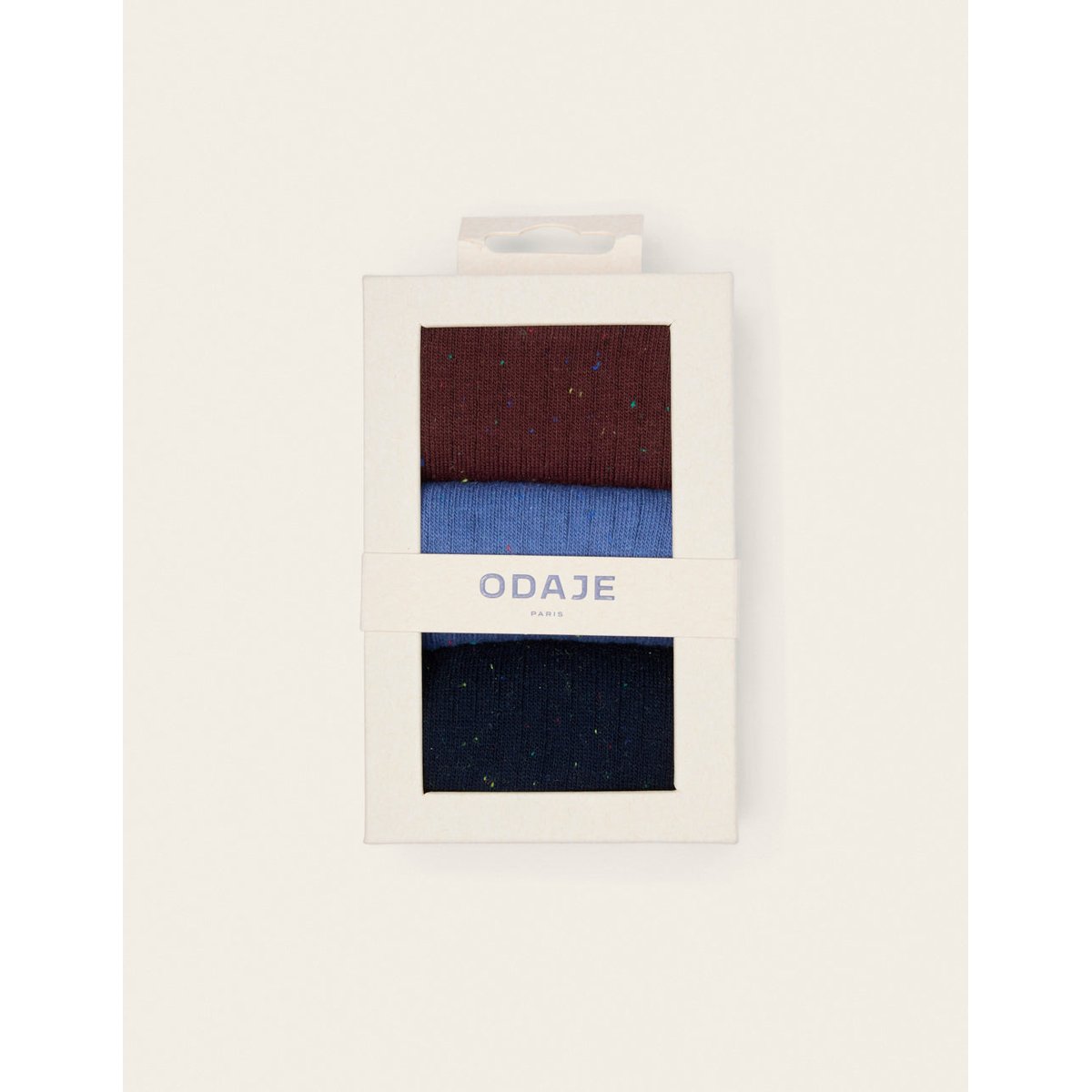 Pack de 3 CHAUSSETTES bordeaux bleu marine, ODAJE