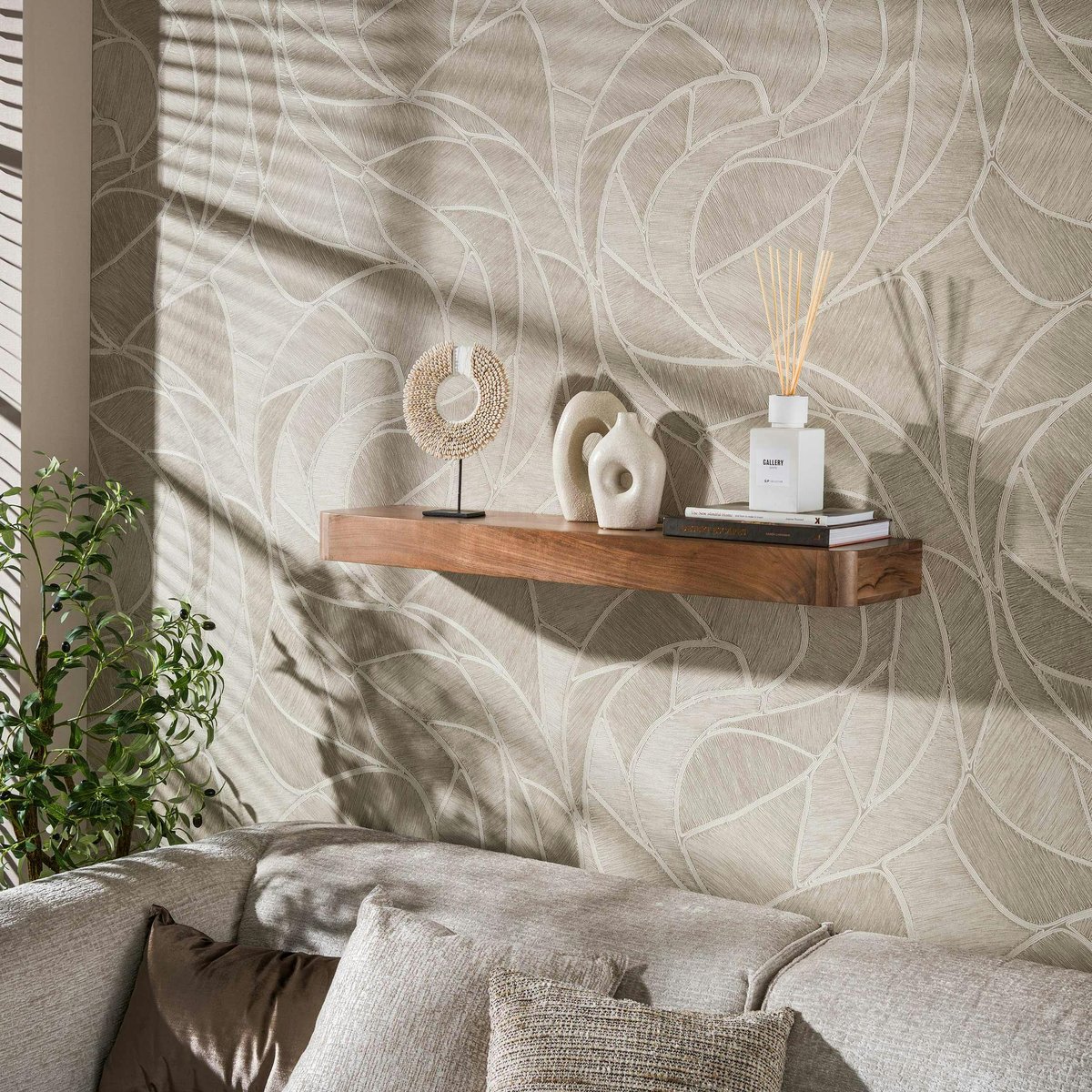 Etagère murale bois foncé plateau épais 100 cm NAKO marron, PIER IMPORT