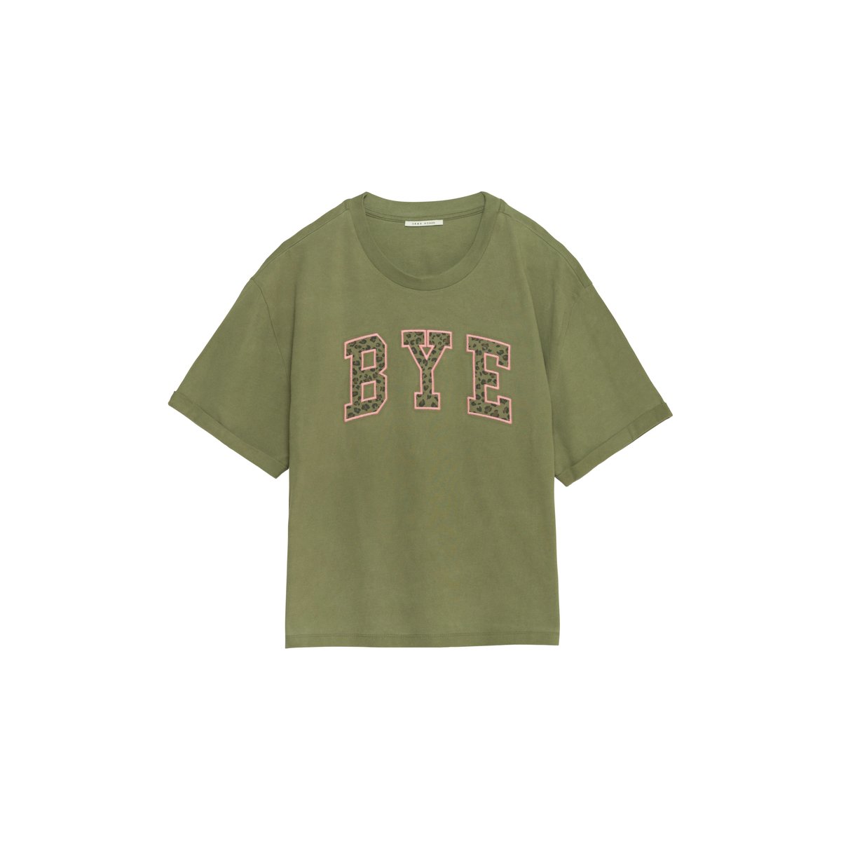 Tee-shirt oversize sérigraphie BYE kaki, IKKS