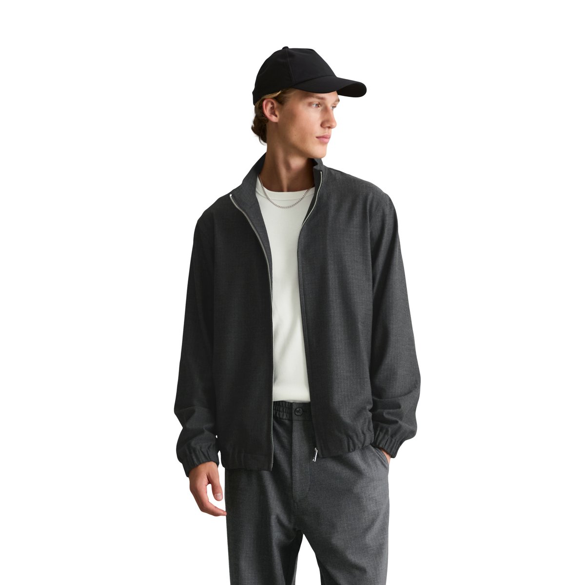 Surchemise coupe classique avec un motif en chevrons gris, MARC O’POLO DENIM