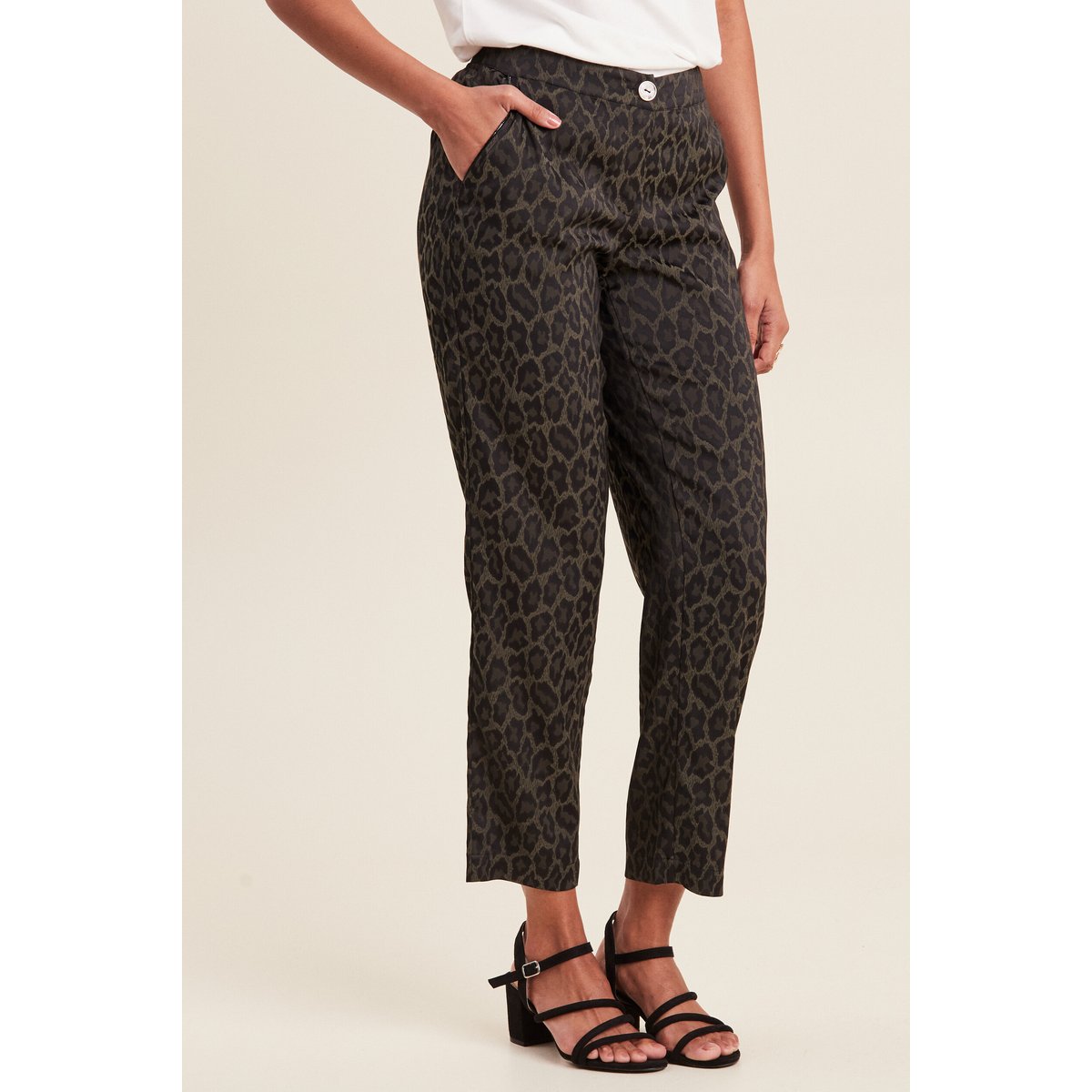 Pantalon flou taille basse vert kaki, BREAL