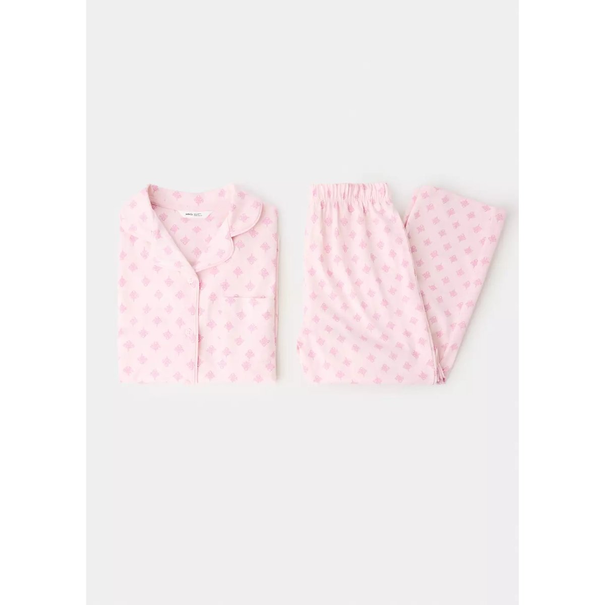 Pyjama complet imprimé à fleurs rose, MANGO KIDS