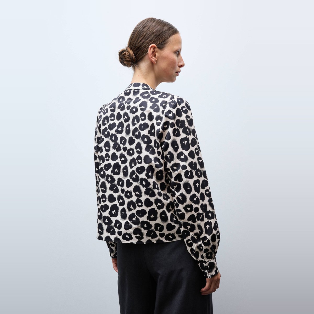 Blouse manches longue imprimée en coton BIO GOTS butter cream, MONOPRIX