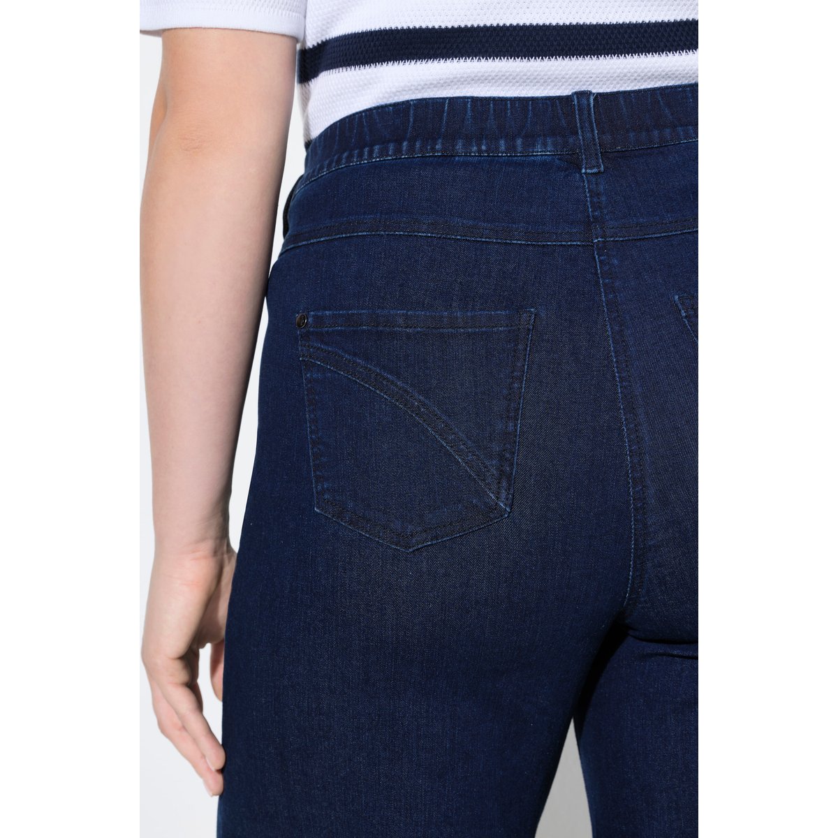 Jupe-culotte en jean. Coupe Marlene à jambe bleu jean, ULLA POPKEN