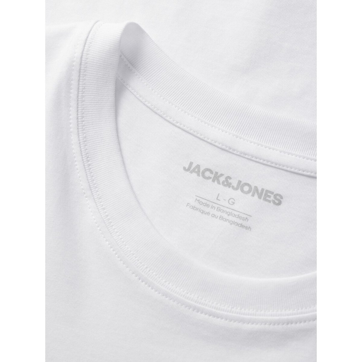 T-shirt manches courtes, col rond, TRACK blanc, JACK & JONES