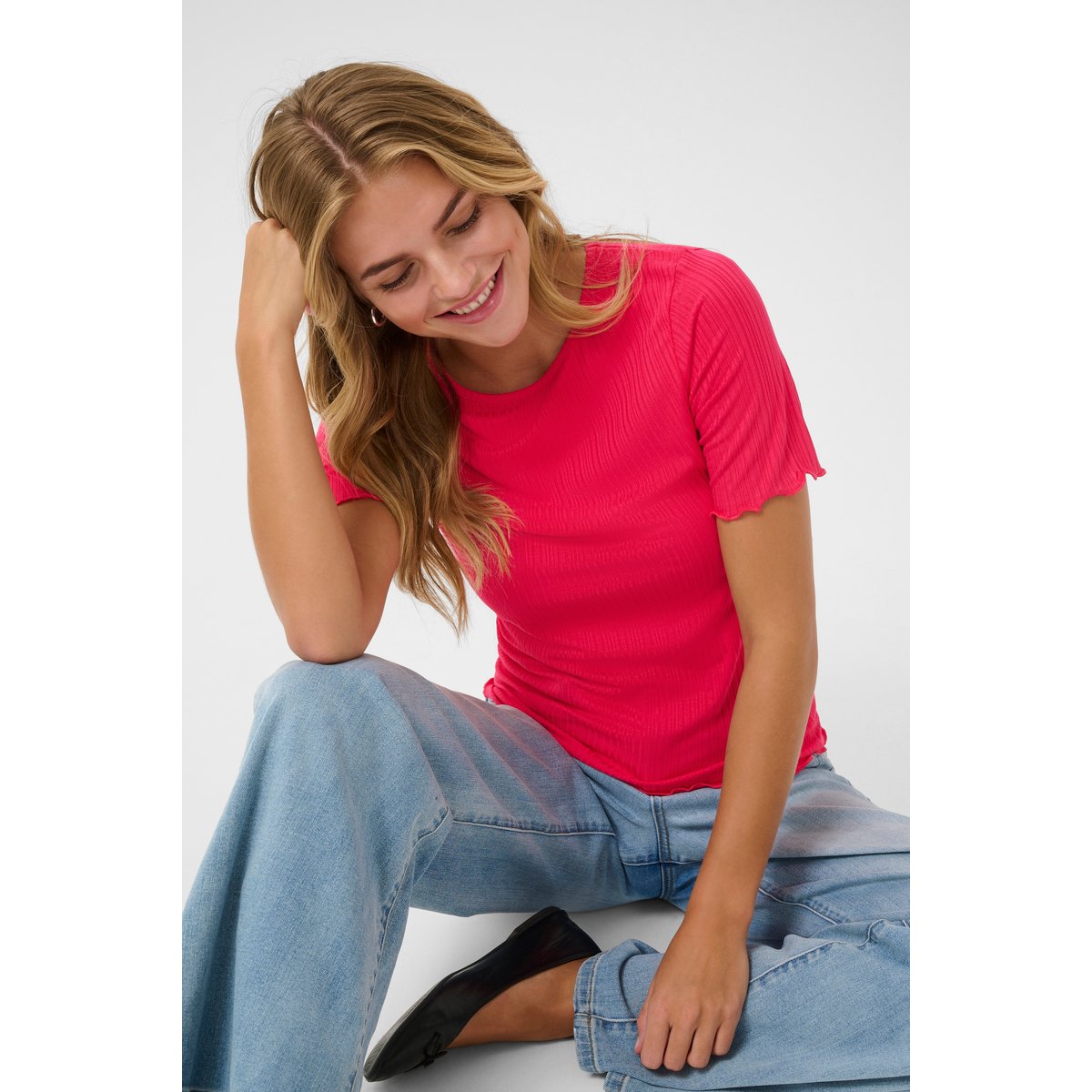 T-shirt à manches courtes rose virtual pink, KAFFE