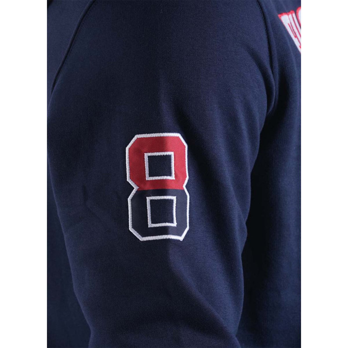 Sweat marine uni avec une coupe droite un col à capuche et des manches longues marine, RUCKFIELD