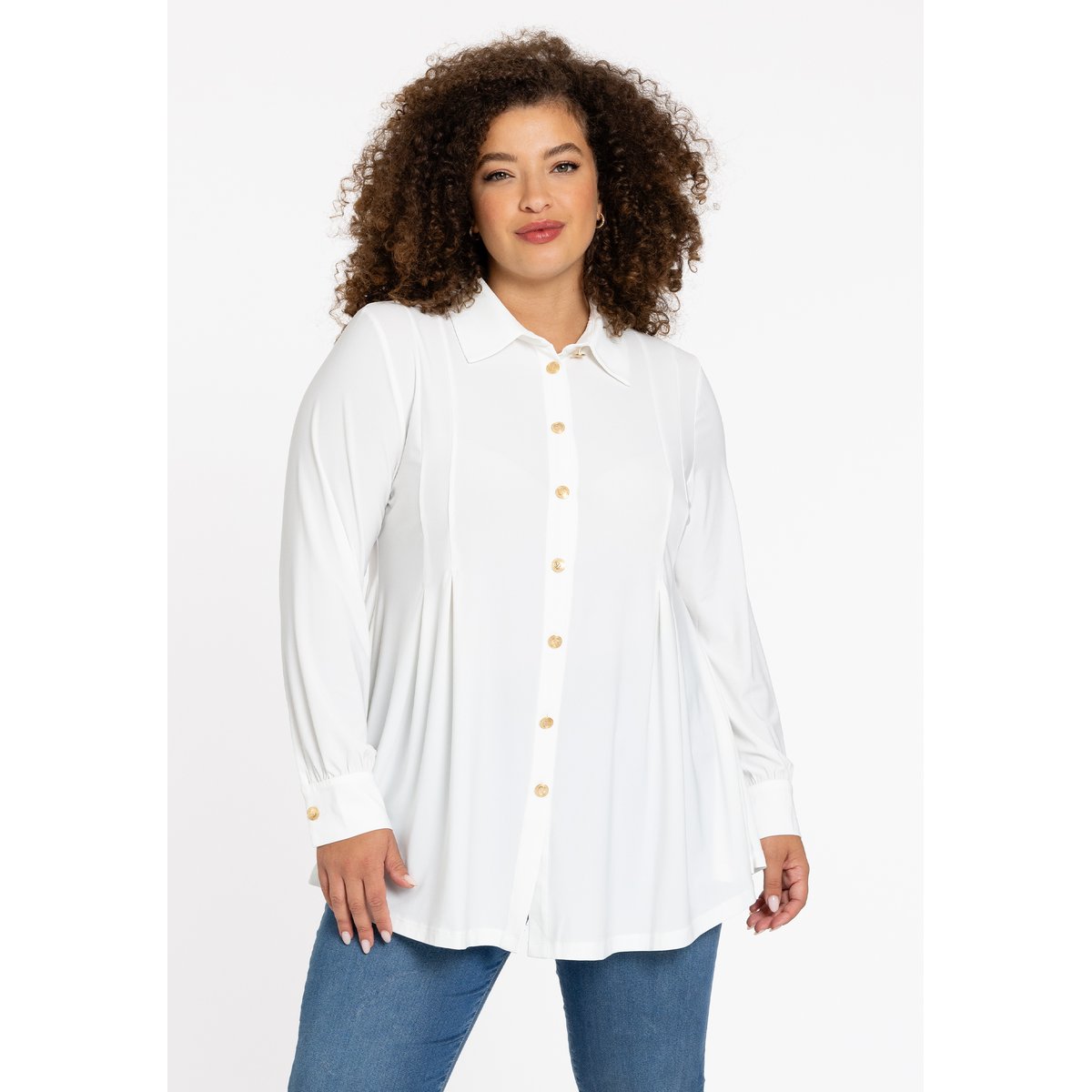 Chemise avec manches longues écru, YOEK